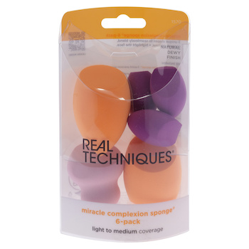 Real Techniques Miracle Complexion Sponge Kit by Real Techniques for Women - 6 Pc 2Pc Miracle Complexion Sponge, Miracle Sculpting Spong 6