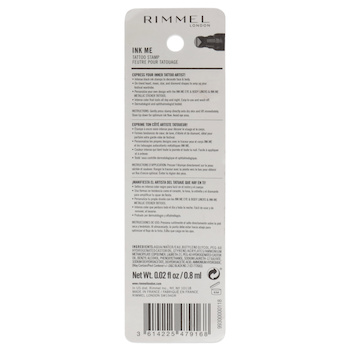 Rimmel London Ink Me Tatto Stamp Eyes and Body - 003 Black Diamond Shape by Rimmel London for Women - 0.02 oz Eyeliner - # - 0.02