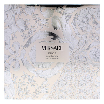 Versace Versace Eros by Versace for Women - 4 Pc Gift Set 3.4oz EDP Spray, 3.4oz Luxury Body Lotion, 3.4oz Luxury Shower Gel, Ro 4