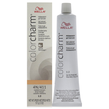 Wella Color Charm Permanent Hair Color Gel 4N 411 Medium Brown by Wella for Unisex 2 oz Hair Color 2 oz