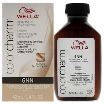 Wella Color Charm Permanent Liquid Hair Color 6NN Intense Dark Blonde by Wella for Unisex 1.42 oz Hair Color 1.42 oz