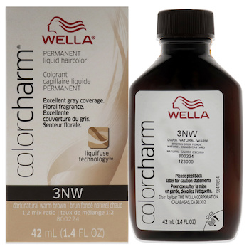 Wella Color Charm Permanent Liquid Hair Color 3NW Dark Natural Warm Brown by Wella for Unisex 1.42 oz Hair Color 1.42 oz