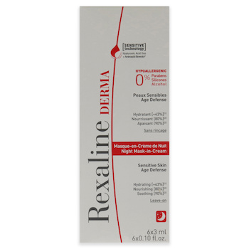 Rexaline Derma Night Mask-in-Cream by Rexaline for Unisex - 6 x 0.10 oz Cream - # - 6 x 0.10