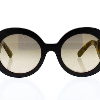 Prada Prada SPR 27R UBT4O2 Ebony MalabarBrown 5522135 mm by Prada for Women 1 Pc Sunglasses 1 Pc