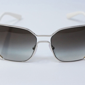 Prada Prada SPR 59S USB0A7 SilverIvoryGrey Gradient 5416135 mm by Prada for Women 1 Pc Sunglasses 1 Pc