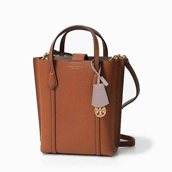 Tory Burch TORY BURCH mini Perry tote bag 142616-905 Brown- # Brown Picture Color