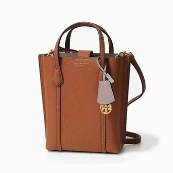 Tory Burch TORY BURCH mini Perry tote bag 142616-905 Brown- # Brown Picture Color