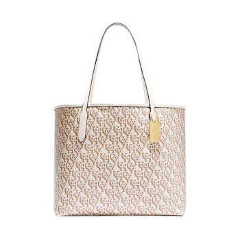 Coach COACH Women's large shoulder tote bag PVC with leather CF342IMCHK - # chalk 