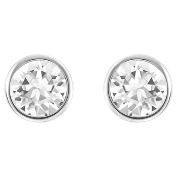 Swarovski 施華洛世奇  SWAROVSKI 施華洛世奇 Solitaire璀璨水晶圓型銀色耳環 5101338- # Silver Picture Color