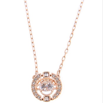 Swarovski SPARKLING DANCE NECKLACE 5272364 ROSE GOLD PLATED PINK GOLD - # Gold 