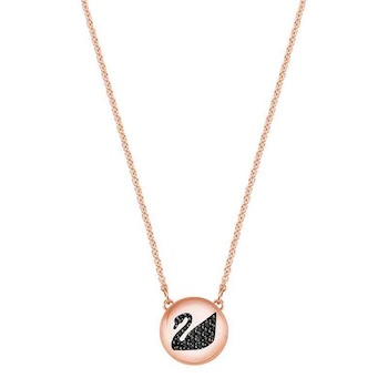 Swarovski HALL SWAN NECKLACE 5382446 PINK GOLD ROSE GOLD PLATED - # Gold 