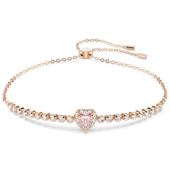 Swarovski Swarovski One bracelet Heart, Pink, Rose gold tone plated 5646745 - # Pink 