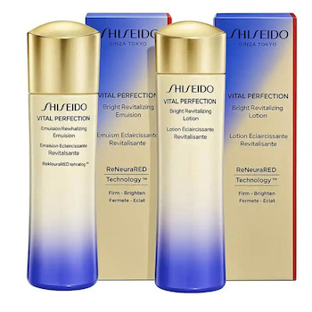 Shiseido VITAL PERFECTION Bright Revitalizing Toner & Emulsion (Light) (Lotion 150ml & Emulsion 100ml) 1 Pair