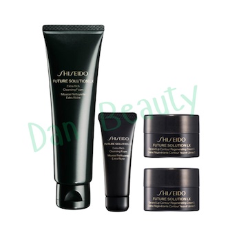 資生堂 Shiseido FUTURE SOLUTION LX Extra Rich Cleansing Foam Set (With Softener and Eye Cream) 1 Set