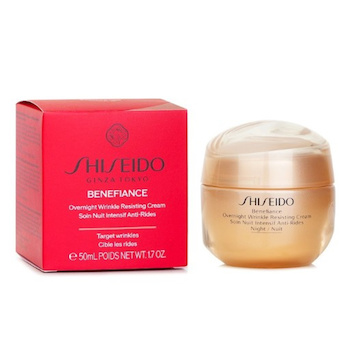 Shiseido BENEFIANCE Overnight Wrinkle Resisting Cream Night Nuit (Restorative Night Cream Visibly Improves Wrinkles) 50ml