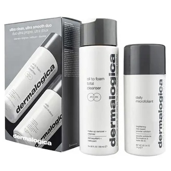 Dermalogica Ultra Clean Soft 2 Piece Set (666151914384) Oil to foam total cleanser 250ml daily microfoliant 74g 1 set