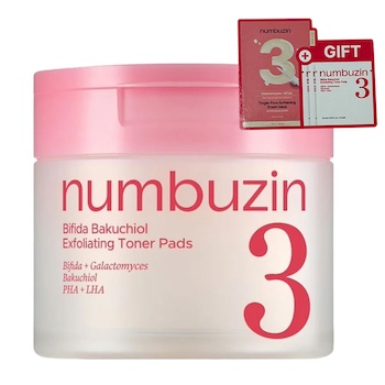 numbuzin No.3 清潔收毛孔去角質濕敷棉片 70片 禮盒套裝 1 Set