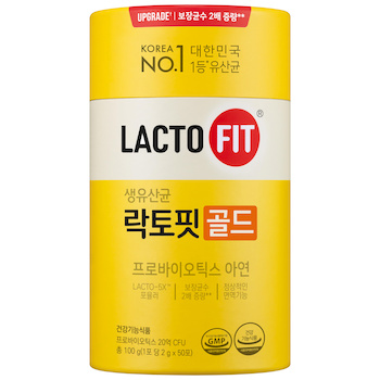 LACTO-FIT 鍾根堂益生菌 最新升級5X配方 乳酸菌益生菌 黃金版 2g  50pcs