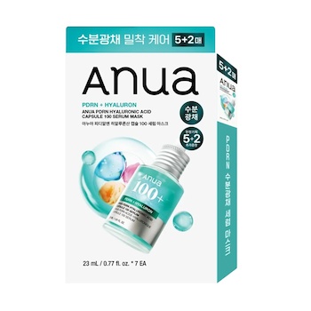 Anua PDRN HYALURONIC ACID CAPSULE 100 SERUM MASK 7pcs