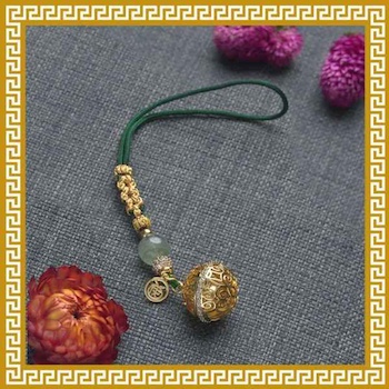 Ji Qing Tang Green Phantom Quartz Charm of Seven Color Golden Aura - # Green Green