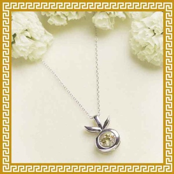 Ji Qing Tang Citrine Crystal Motion Pendant Necklace Wealth