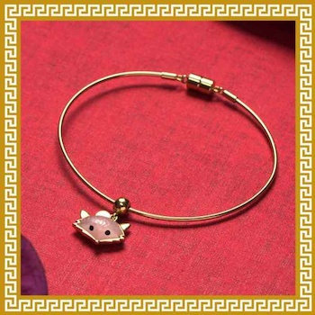 Ji Qing Tang Crimson Spark Crystal Bracelet Rose Quartz Love Fox - # Love Love