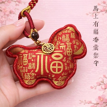 Ji Qing Tang Good Fortune Arrives Talisman Sachet - # Red 