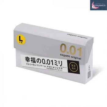Sagami Original 0.01 L size 58mm 5's Pack PU Condom 5