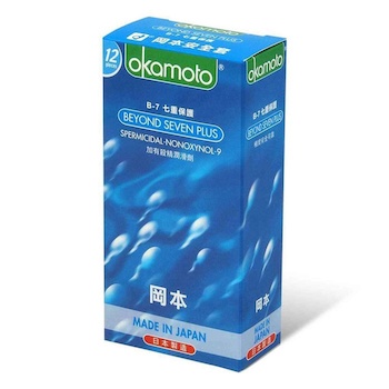 Okamoto Beyond 7 Plus 12's Pack Latex Condom 12 pcs