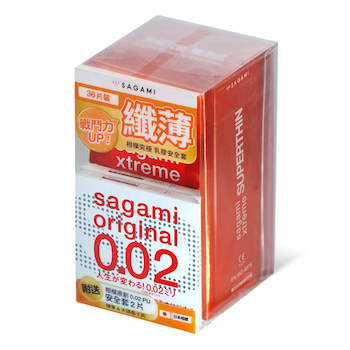 Sagami Sagami Xtreme Superthin (2nd generation) 36's Pack & Sagami Original 0.02 2S TRIAL PACK Condom 36