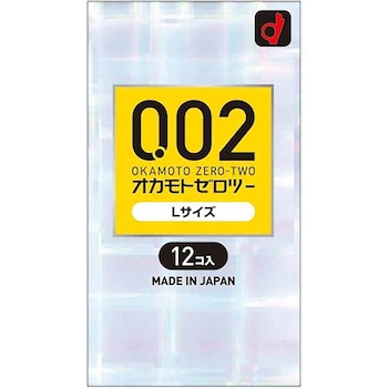 Okamoto Unified Thinness 0.02 L size (Japan Edition) 58mm 12's Pack PU Condom 12 pcs