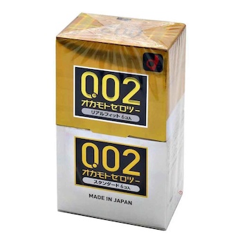 Okamoto 岡本 薄度均一 0.02 標準 及 真貼身 (日本版) 12 片裝 PU 安全套 12 pcs