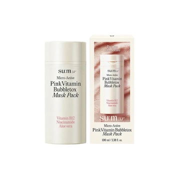 SU:M37 甦秘 Micro Active Pink Vitamin BUbbletox Mask Pack Vitamin B12 100ml