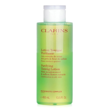 Clarins 克蘭詩 (嬌韻詩) Clarins Purifying Toning Lotion with Meadowsweet & Saffron Flower Extracts Combination to Oily Skin 400ml
