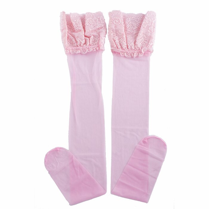 Global Select BEILEISI silicone border guard stockings lace lace ultra-thin sexy foreign trade sexy stockings cosplay - color: pink Picture ColorProduct Thumbnail