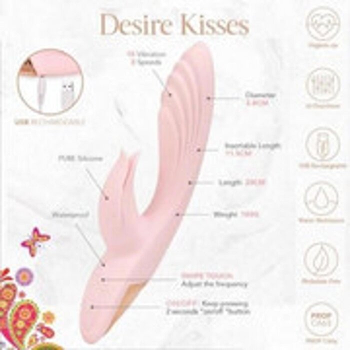 LaMome Desire Kisses G Spot Rabbit Rechargeable Vibrator BF-13075-04 Fixed SizeProduct Thumbnail