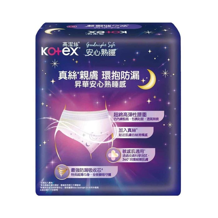 Kimberly-Clark Kotex Goodnight Soft Overnight Pants M-L 3s Fixed SizeProduct Thumbnail