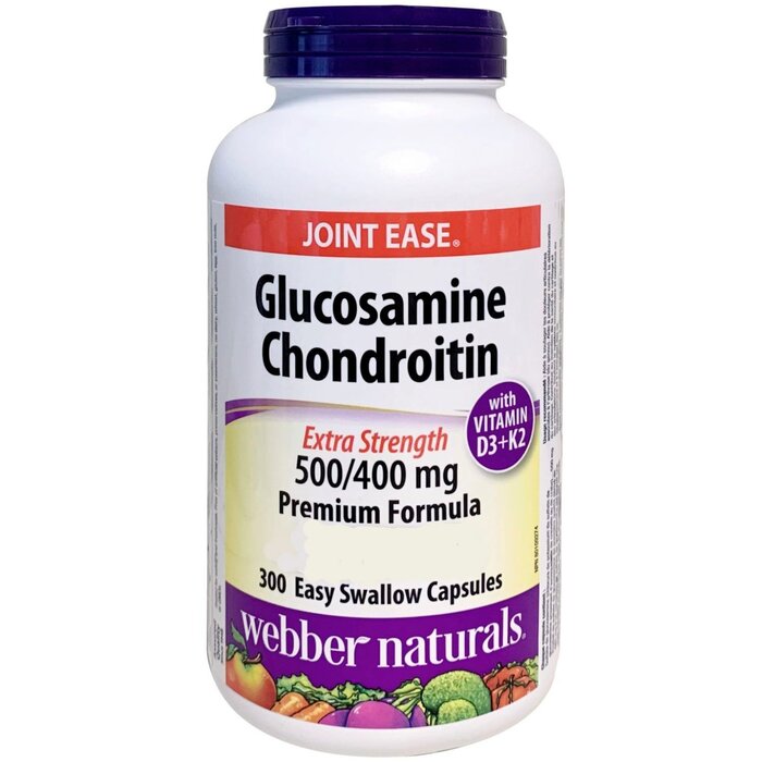 Webber naturals Glucosamine Chondroitin with Vitamin D3 K2 300 capsules (Reference EXP:07/2025*) Picture ColorProduct Thumbnail