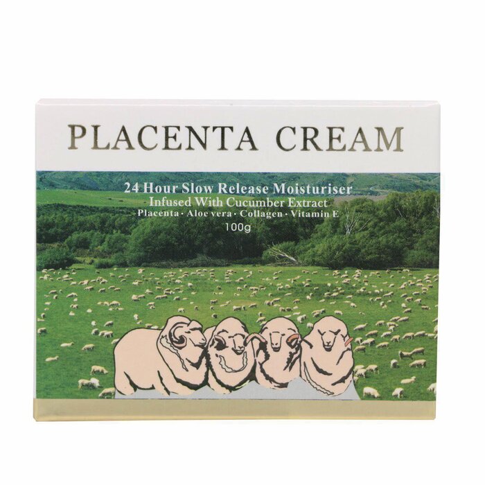Cici Care Placenta Moisturising Cream (Cucumber Extract) (Brightening, Lighten Melanin, Improve Complexion, Moisturize) (e100g) CC012 Fixed Size