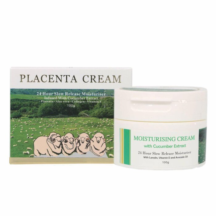 Cici Care Placenta Moisturising Cream (Cucumber Extract) (Brightening, Lighten Melanin, Improve Complexion, Moisturize) (e100g) CC012 Fixed Size
