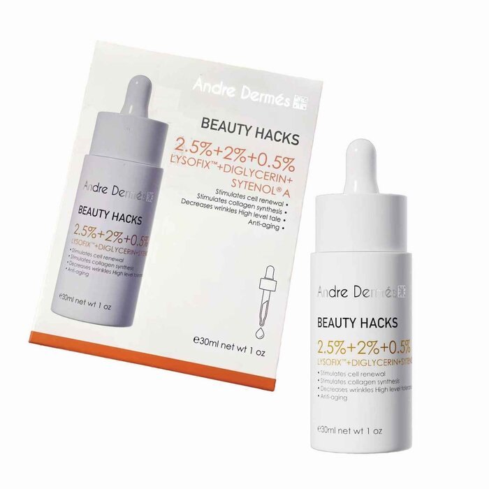 Andre Dermes Beauty Hacks 2.5 Percent Lysofix Plus 2 Percent Diglycerin Plus 0.5 Percent Sytenola Serum 30mlProduct Thumbnail