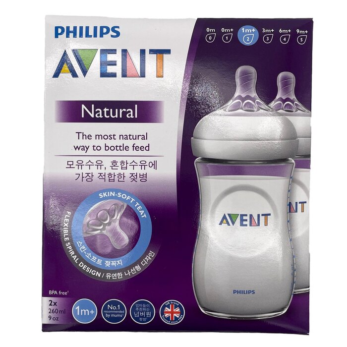 Geit tieners composiet Philips avent - Philips Avent Natural PP Baby Bottle 9oz / 260ml (1m+)  (2pcs） - Maternity products | Free Worldwide Shipping | Strawberrynet AE