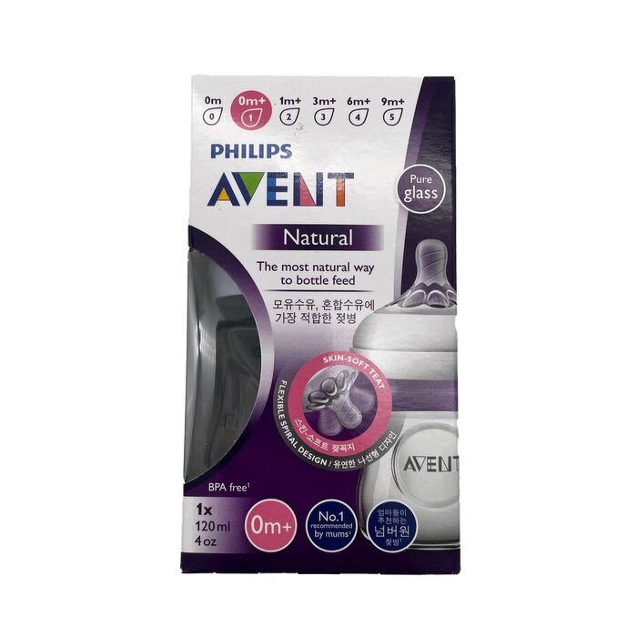 Philips avent Philips Avent Natural Glass Bottle 4oz / 120ml (0m+) Fixed SizeProduct Thumbnail