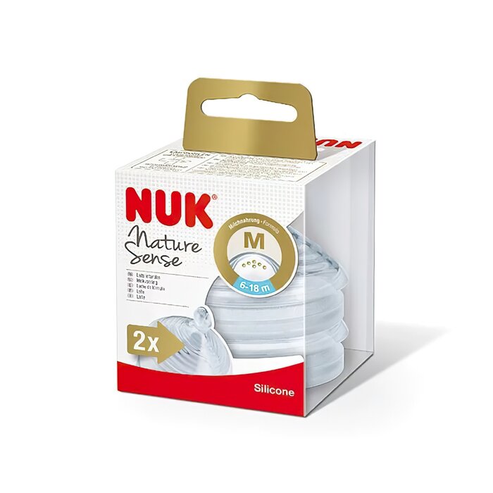 Nuk NUK NATURE SENSE SILICONE TEAT 6-18 M 2pcs Fixed SizeProduct Thumbnail