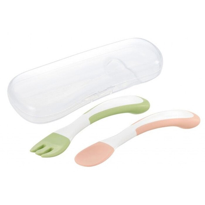 Richell  Richell TLI Baby Spoon Fork Set (With Box) (7M+) Fixed SizeProduct Thumbnail