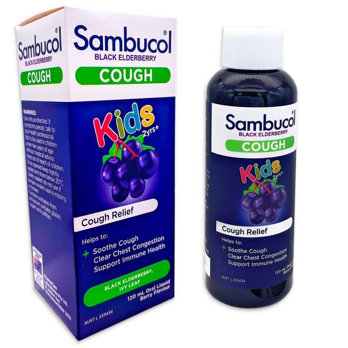 Sambucol Black Elderberry Kids Cough Liquid 120mlProduct Thumbnail