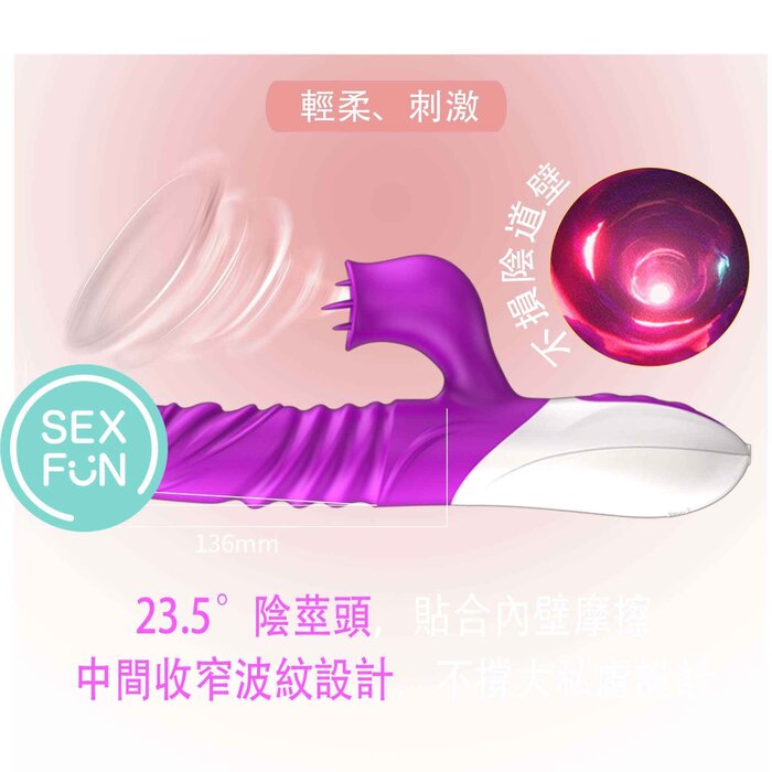 Fox Thrusting Licking and heating Rechargeable Rabbit Vibrator Fixed SizeProduct Thumbnail