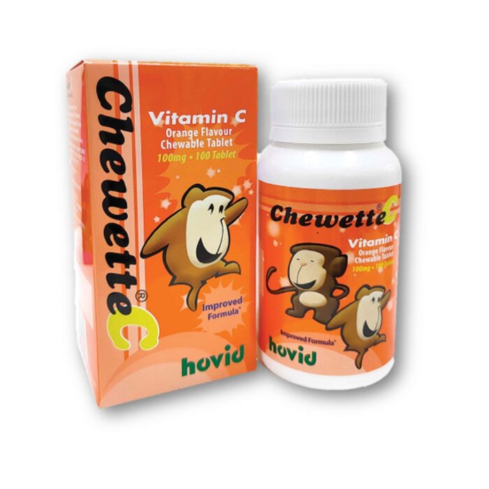 Hovid Chewette C Vitamin C tablets (Orange flavor)  Product Thumbnail
