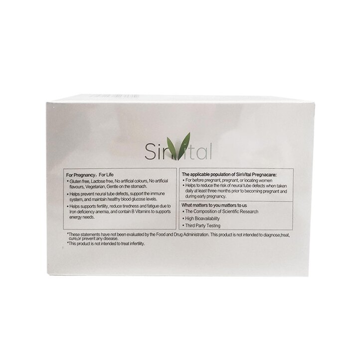 SinVital multivitamin nutritional supplement for Pregnacare 96tabletProduct Thumbnail