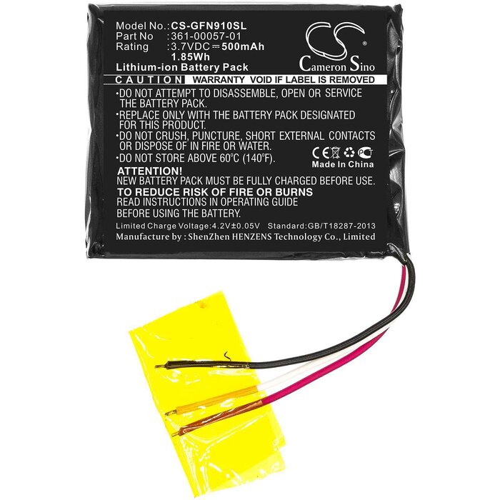Garmin CS-GFN910SL - replacement battery for Garmin Fixed sizeProduct Thumbnail